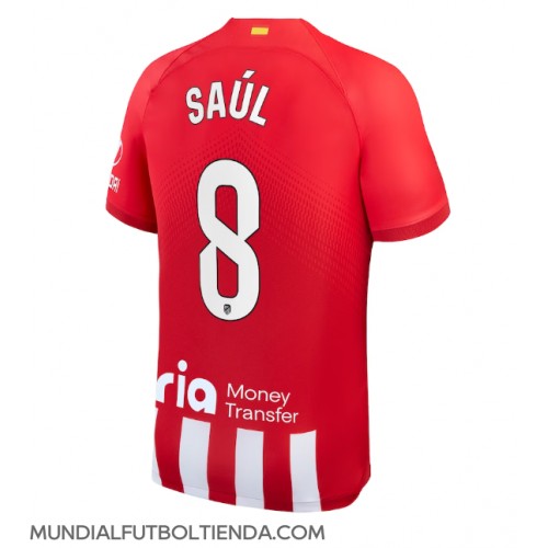 Camiseta Atletico Madrid Saul Niguez #8 Primera Equipación Replica 2023-24 mangas cortas